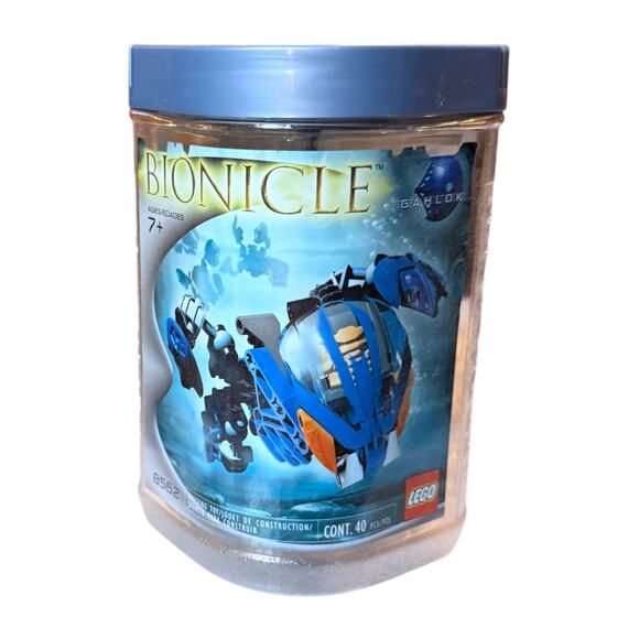 Vintage LEGO BIONICLE Gahlok Blue Orange 8562 Set with Canister NO BOOKLET - Picture 12 of 13